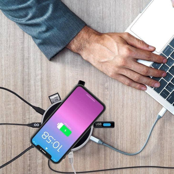 MoovyGo 12-in-1 USB-C Hub Station with Wireless Charging + Power Bank